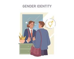 Geschlecht Identität Konzept. vektor