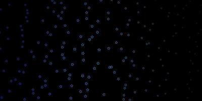 mörk blå bakgrund med små och stor stjärnor. vektor