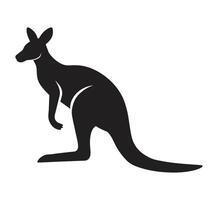 ein Silhouette Känguru Stehen auf ein Weiß Hintergrund vektor