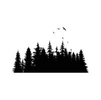 Kiefer Baum Illustration Wald Baum Silhouette vektor