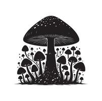 Pilz Symbol Illustration Silhouette Stil vektor