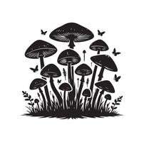 Pilz Symbol Illustration Silhouette Stil vektor