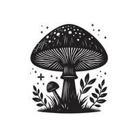 Pilz Symbol Illustration Silhouette Stil vektor