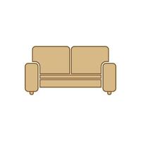 Sofa Couch Symbol Vorlage Illustration Design vektor