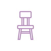 Stuhl Symbol Vorlage Illustration Design vektor