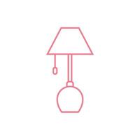 Innere Schreibtisch Lampe Symbol Illustration Design vektor