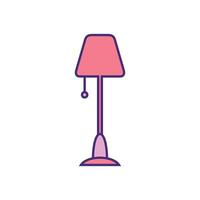 Innere Schreibtisch Lampe Symbol Illustration Design vektor