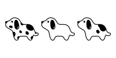 Hund Französisch Bulldogge Symbol Hündchen Keks Haustier Charakter Karikatur Symbol Schal Illustration Gekritzel Design vektor