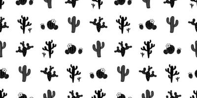 Kaktus nahtlos Muster Wüste botanica Blume Pflanze Garten Karikatur Fliese Hintergrund Gekritzel wiederholen Hintergrund Schal isoliert Illustration Design vektor