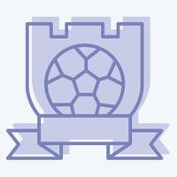 Symbol Symbol Team. verbunden zu Fußball Symbol. zwei Ton Stil. einfach Design Illustration vektor