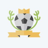 Symbol Meisterschaft. verbunden zu Fußball Symbol. eben Stil. einfach Design Illustration vektor