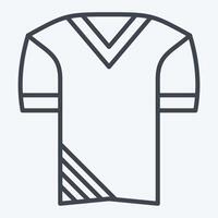 Symbol Uniform. verbunden zu Fußball Symbol. Linie Stil. einfach Design Illustration vektor