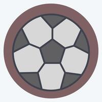ikon fotboll. relaterad till fotboll symbol. Färg para stil. enkel design illustration vektor
