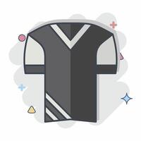 ikon enhetlig. relaterad till fotboll symbol. komisk stil. enkel design illustration vektor