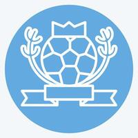 ikon mästerskap. relaterad till fotboll symbol. blå ögon stil. enkel design illustration vektor