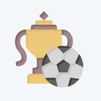 ikon trofé. relaterad till fotboll symbol. platt stil. enkel design illustration vektor