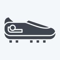 ikon skor. relaterad till fotboll symbol. glyf stil. enkel design illustration vektor