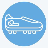 ikon skor. relaterad till fotboll symbol. blå ögon stil. enkel design illustration vektor