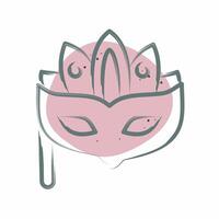 ikon karneval mask. relaterad till parad symbol. Färg fläck stil. enkel design illustration vektor