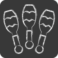 Symbol Jonglieren. verbunden zu Parade Symbol. Kreide Stil. einfach Design Illustration vektor