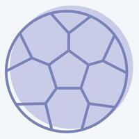Symbol Fußball. verbunden zu Fußball Symbol. zwei Ton Stil. einfach Design Illustration vektor