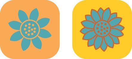 Sonnenblumen-Icon-Design vektor