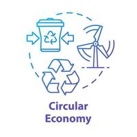 cirkulär ekonomi konceptet ikon. oändlig industrislinga. hållbarhet och återvinning. ingen avfallsproduktion. marknadsutveckling idé tunn linje illustration. vektor isolerad kontur rgb färgritning