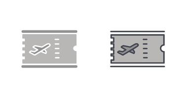 Flugticket-Icon-Design vektor