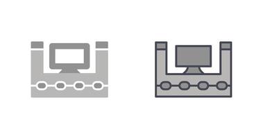 Fernsehen einstellen Symbol Design vektor