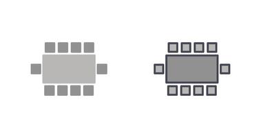 Konferenz Zimmer Stuhl Symbol Design vektor