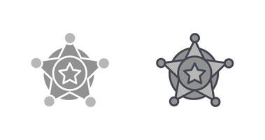 Sheriff Abzeichen Symbol Design vektor