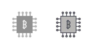 bitcoin chip ikon design vektor