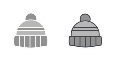 vinter- hatt ikon design vektor
