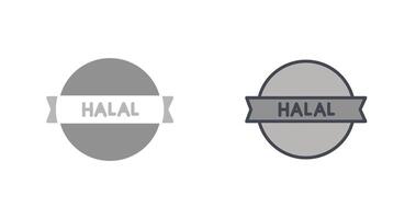 halal Aufkleber Symbol Design vektor