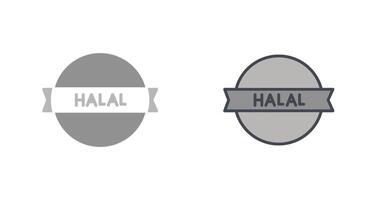halal klistermärke ikon design vektor