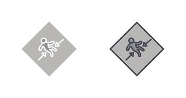 zerquetschen Zone Symbol Design vektor