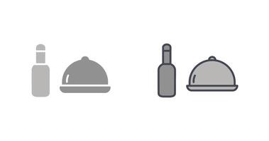 Essen und Bier Symbol Design vektor