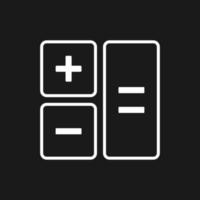 Taschenrechnersymbol, flache Designvektorillustration für Webdesign und mobile Anwendungen vektor