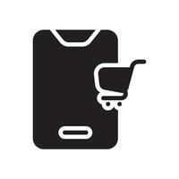 Symbol für Online-Shop-Glyphe vektor