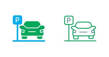 Parkplatz-Icon-Design vektor