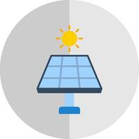 Solar- Panel eben Rahmen Symbol vektor