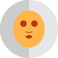 ansiktsbehandling mask platt skala ikon vektor
