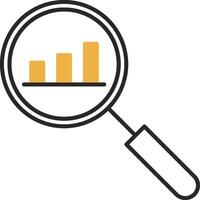 Analyse gehäutet gefüllt Symbol vektor