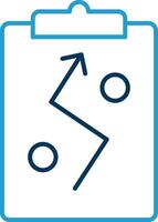 strategi linje blå två Färg ikon vektor