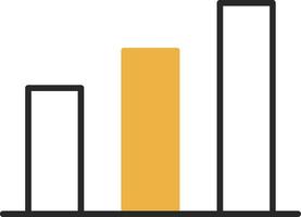 Graph gehäutet gefüllt Symbol vektor