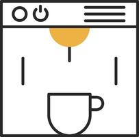 Kaffee Hersteller gehäutet gefüllt Symbol vektor