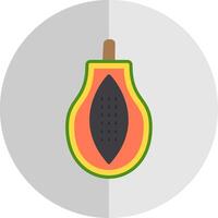 Papaya eben Rahmen Symbol vektor