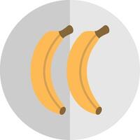 Bananen eben Rahmen Symbol vektor