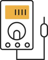 Voltmeter gehäutet gefüllt Symbol vektor