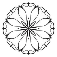 söt mandala. dekorativa runda doodle blomma isolerad på vit bakgrund. geometrisk dekorativ prydnad i etnisk orientalisk stil. vektor